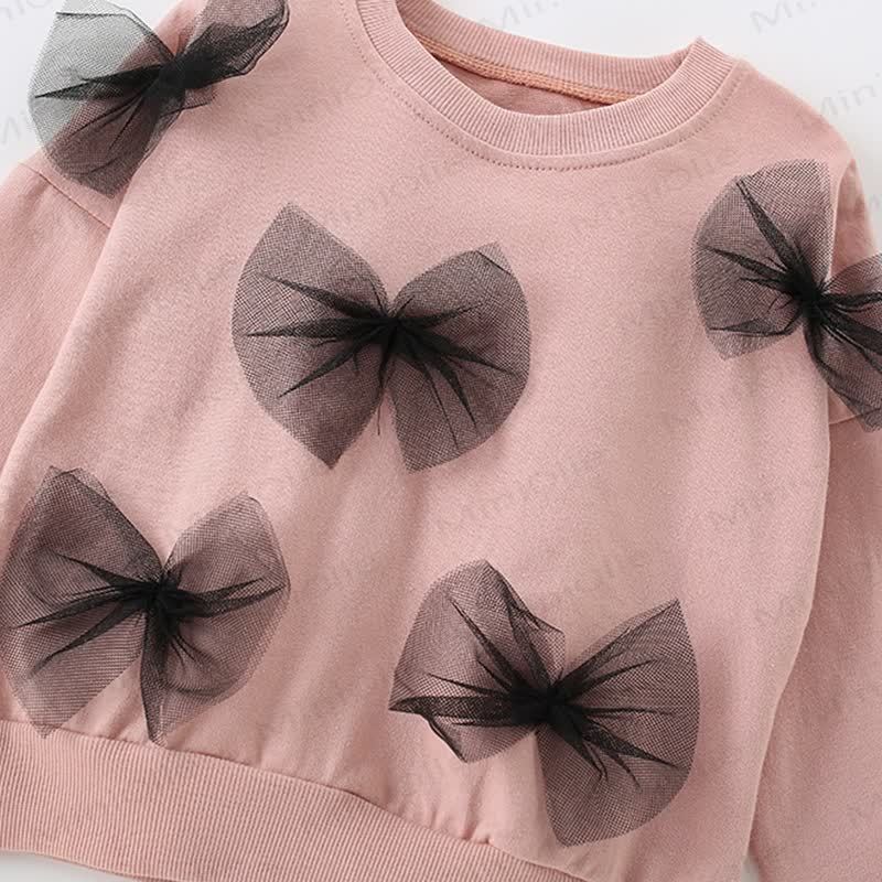 Kid Bow Pink Sweatshirt - image 3