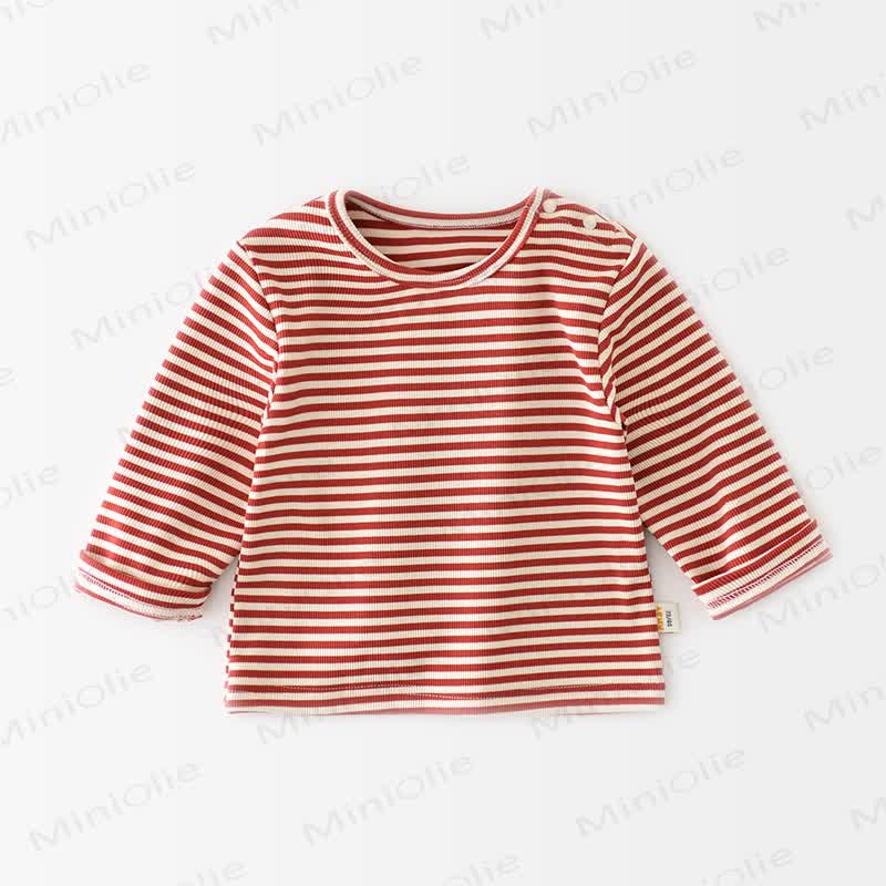 Baby Striped Red T-Shirt - Red - 2-3T - image 1