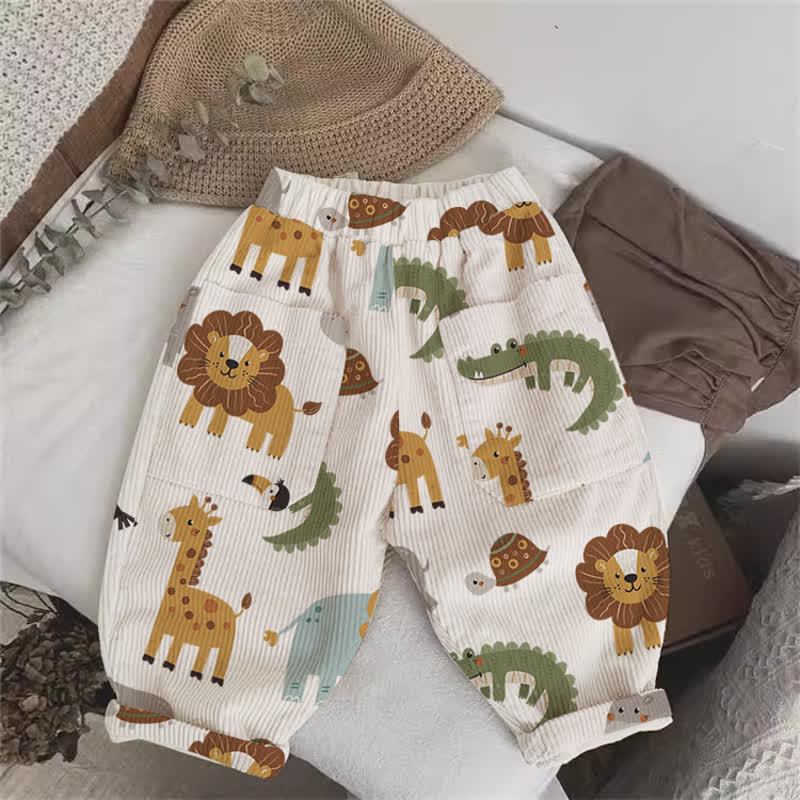 Baby Toddler Beige Zoo Cord Pants - Beige - 5-7T - image 1