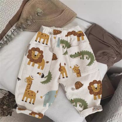 Baby Toddler Beige Zoo Cord Pants - Beige - 5-7T - image 1