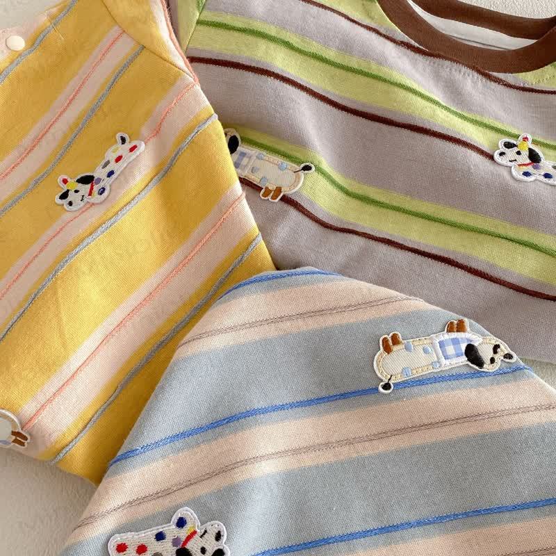Baby Toddler Puppy Striped T-shirt - image 4