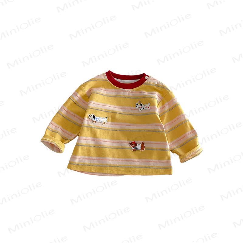 Baby Toddler Puppy Striped T-shirt - image 6