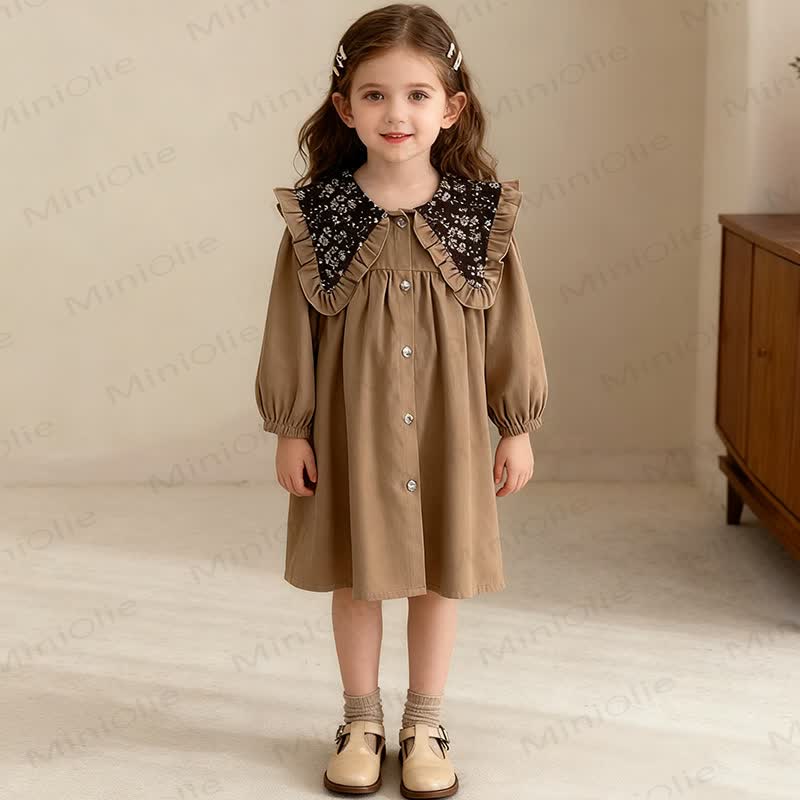 Baby Toddler Girl Floral Lapel Dress - image 5