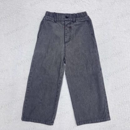 Baby Toddler Solid Color Jean Loose Pants - Light Grey - 5-6Y - image 5