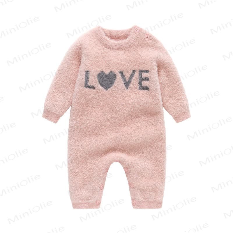 LOVE Baby Fleece Romper - image 5