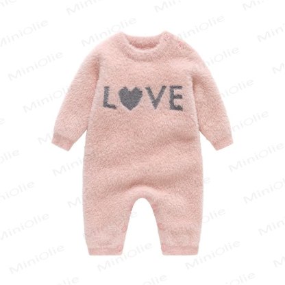 LOVE Baby Fleece Romper - image 5