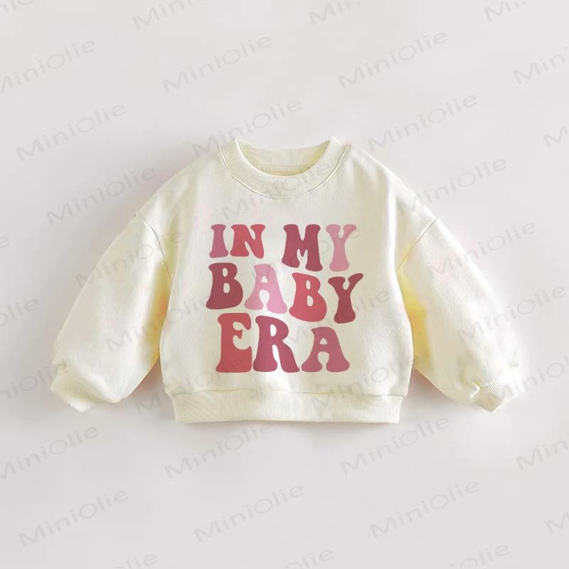 IN MY BABY ERA Baby Toddler Sweatshirt - Cream - 3-5T - image 1