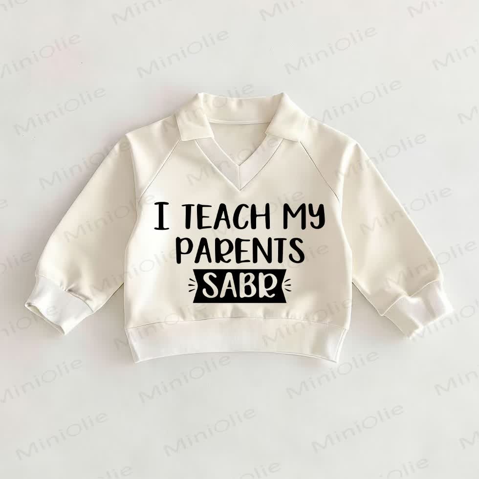 I TEACH MY PARENTS SABR Baby White Polo Top - White - 2-3T - image 1
