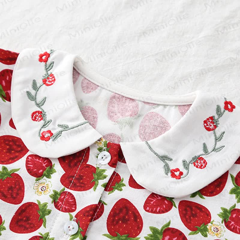 Baby Toddler Girl Strawberry Flower 3-piece Knit Set - image 11