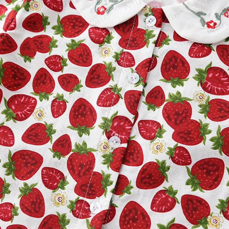 Baby Toddler Girl Strawberry Flower 3-piece Knit Set - image 13