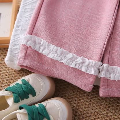 Baby Toddler Girl Solid Color Bow 3-piece Woven Set - image 19