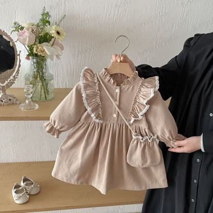 Baby Toddler Girl Solid Color Dress - image 2