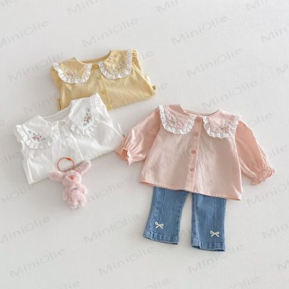 Baby Toddler Floral Embroidered T-shirt - image 4