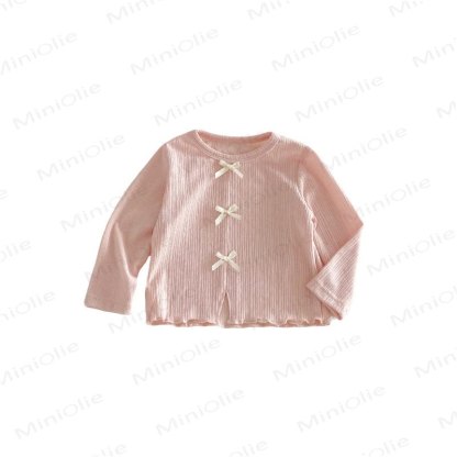 Baby Toddler Bow Solid Color T-shirt - image 7