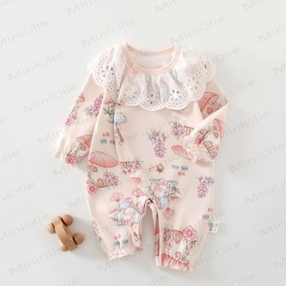 Baby Bunny Mushroom Pink Romper - image 2