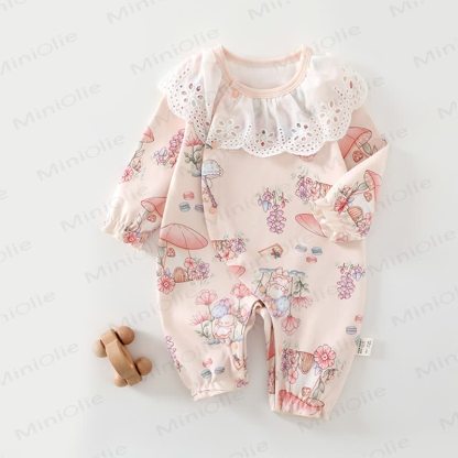 Baby Bunny Mushroom Pink Romper - Pink - 18-24M - image 1