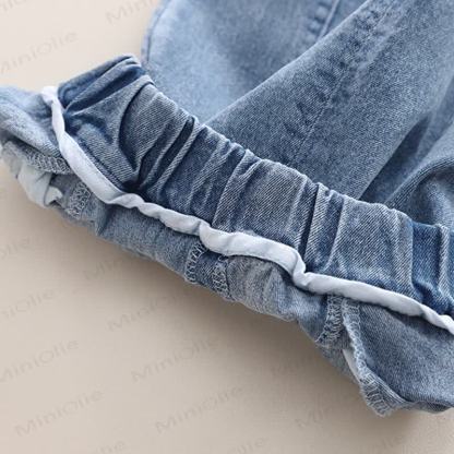 WORLD IS MINE Baby Toddler Girl Flower Bow Smiley 2-piece Set - image 13