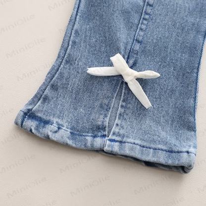 WORLD IS MINE Baby Toddler Girl Flower Bow Smiley 2-piece Set - image 17