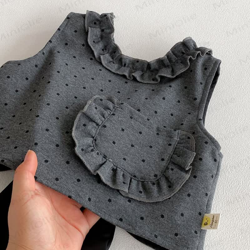 Baby Toddler Girl Grey Dot Bow 3-piece Set - image 10