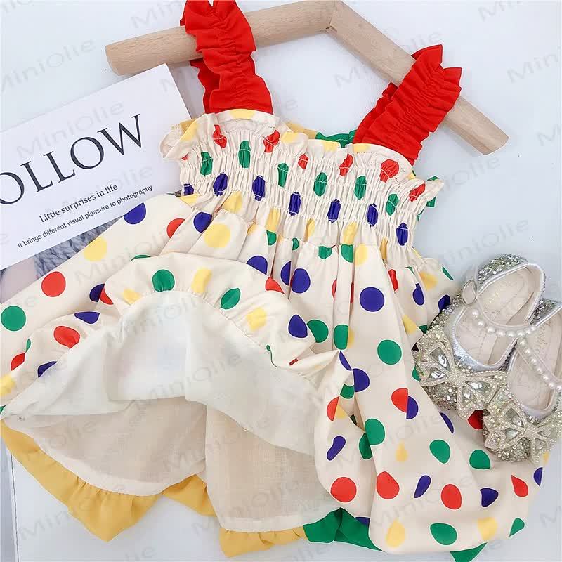 Toddler Kid Girl Multicolor Dot Sleeveless Dress - image 4