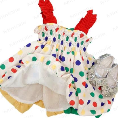 Toddler Kid Girl Multicolor Dot Sleeveless Dress - image 5