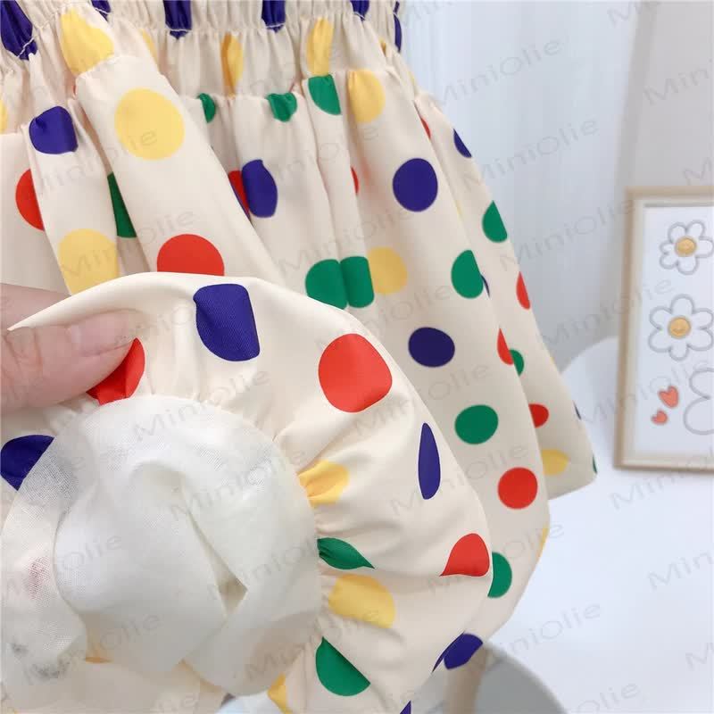 Toddler Kid Girl Multicolor Dot Sleeveless Dress - image 7