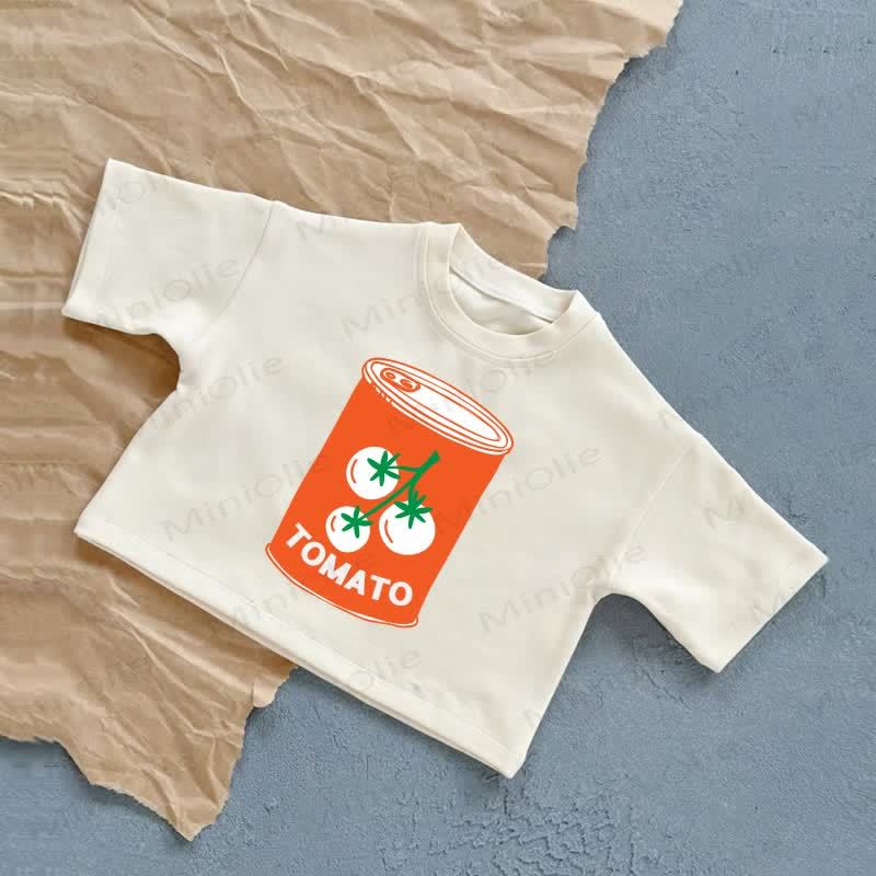Baby Canned Tomatoes Summer Casual T-shirt - White - 2-3T - image 2