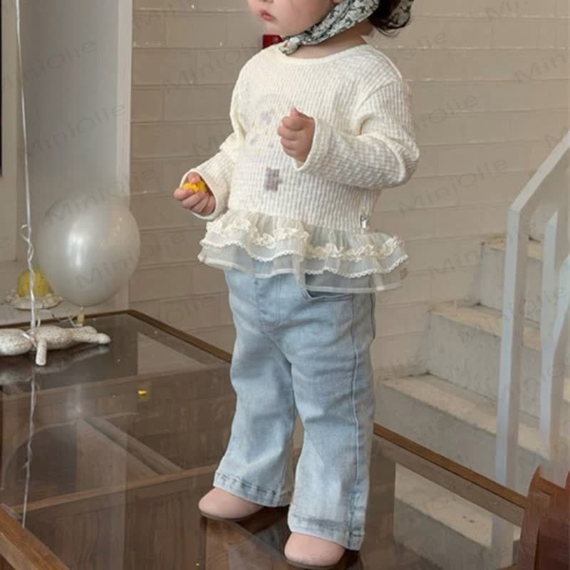 Baby Toddler Solid Color Jean Pants - image 4