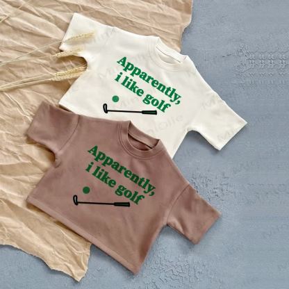 APPARENTLY, I LIKE GOLF Baby Summer Casual T-shirt - image 1