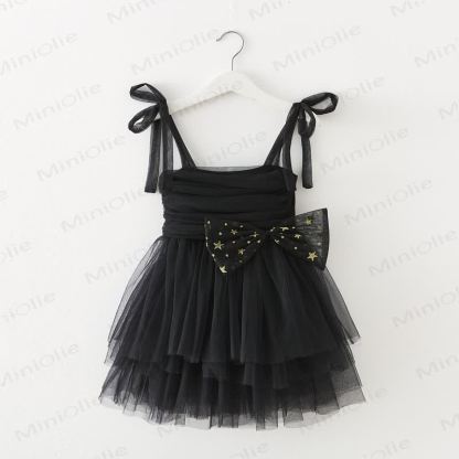 Baby Toddler Girl Bows Mesh Dress - Black - 8Y - image 2