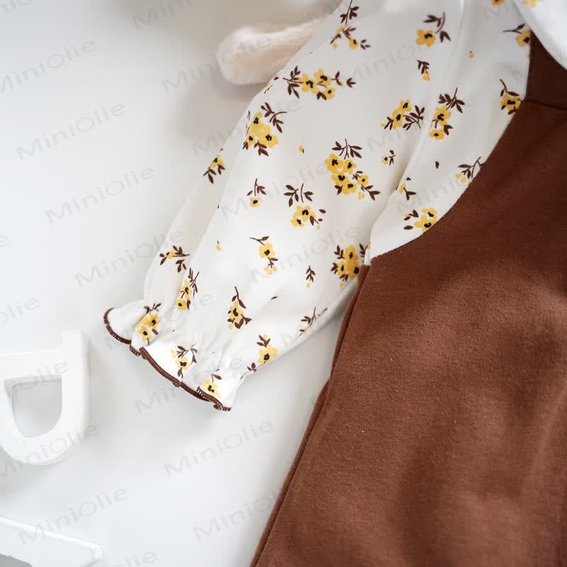 Baby Flower Coffee Worker Romper - image 3