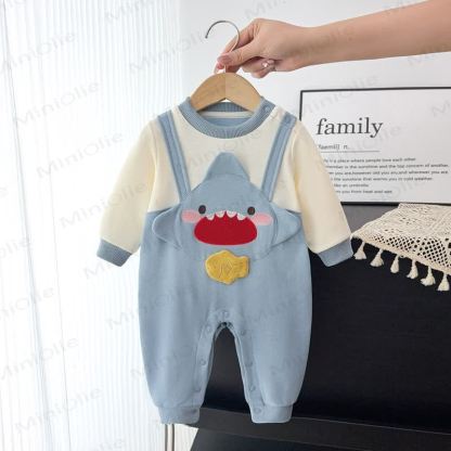 Baby Shark Blue Romper - Blue - 18-24M - image 1
