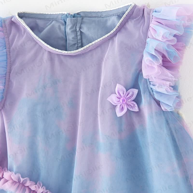 Toddler Kid Girl Flower/Love Mesh Dress - image 6