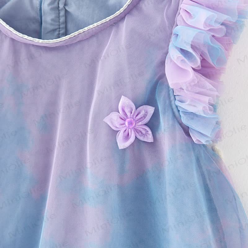 Toddler Kid Girl Flower/Love Mesh Dress - image 7