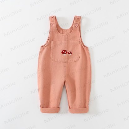 Baby Toddler Mushroom Woven Overalls - image 3