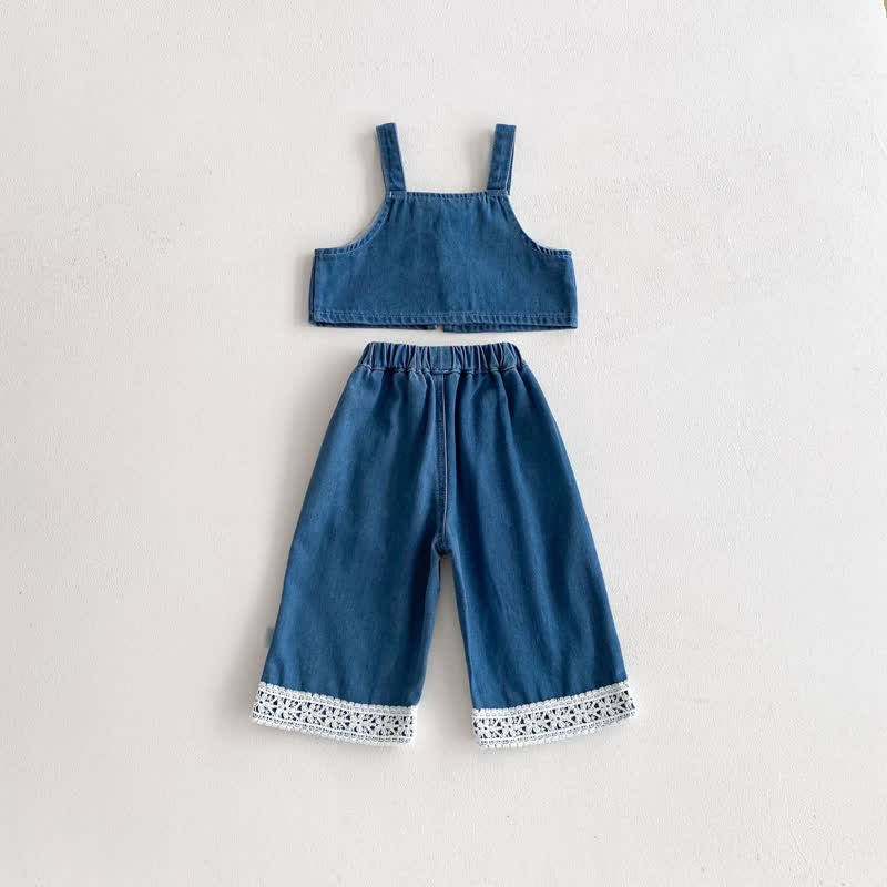 Baby Toddler Girl Denim Bow 3-piece Set - image 5