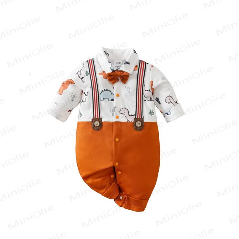 Baby Dinosaur Orange Romper - image 7