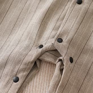 Baby Striped Bow Tie Fake 2pcs Romper - image 5