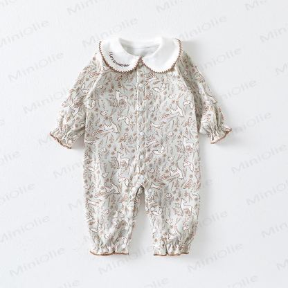 Baby Maple Leaf/Flower Romper - Green - 18-24M - image 2