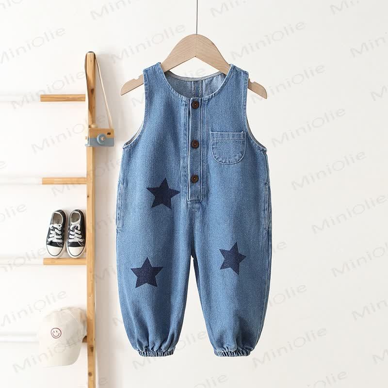 Baby Toddler Blue Jean Overalls - Blue - 5-7T - image 1