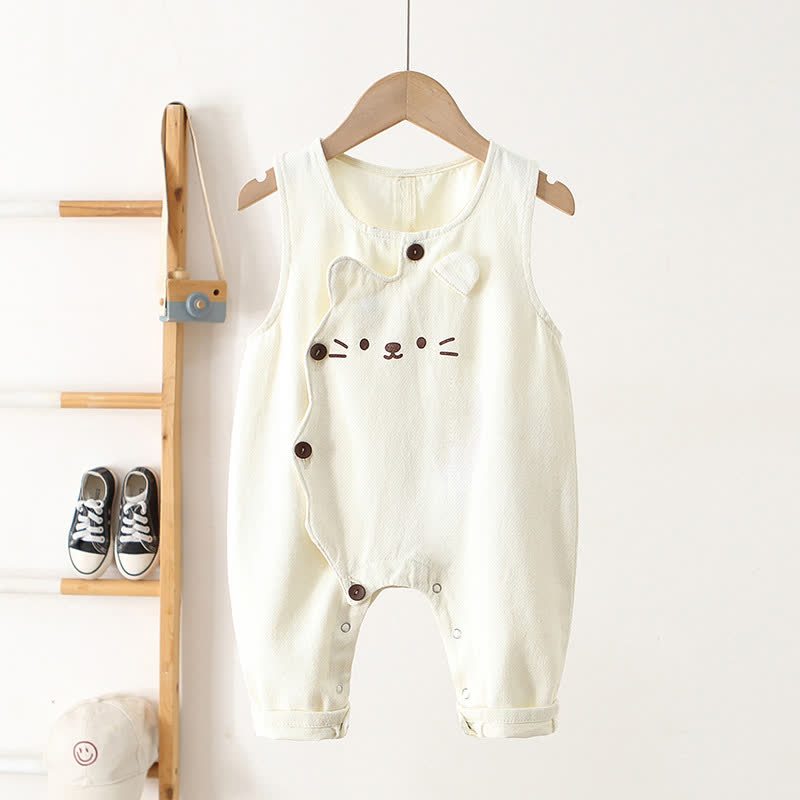 Baby Toddler Cat Jean Overalls - White - 3-5T - image 4