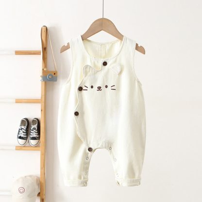 Baby Toddler Cat Jean Overalls - White - 3-5T - image 4