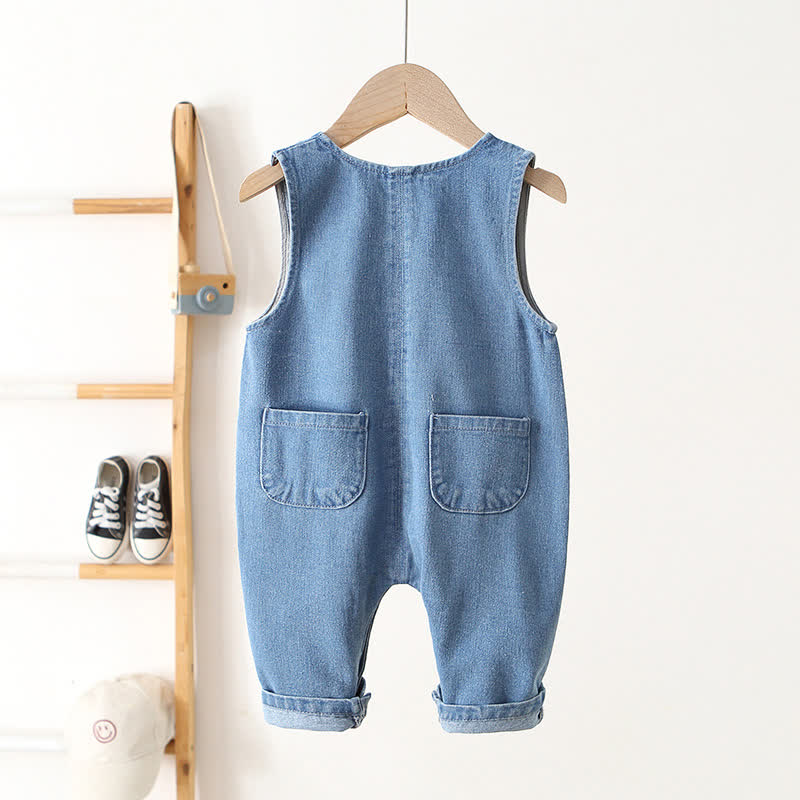Baby Toddler Cat Jean Overalls - image 3