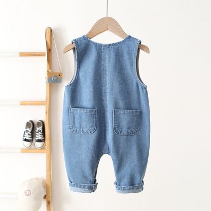 Baby Toddler Cat Jean Overalls - image 3
