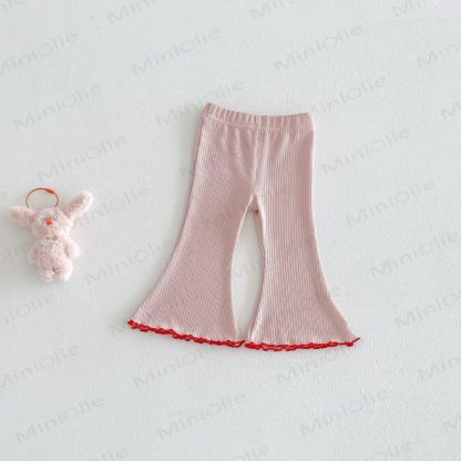 Baby Toddler Girl Color Block Flower Pants - Pink - 5-7T - image 3