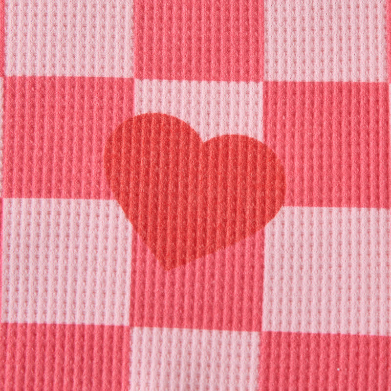 Baby Checkered Heart Waffle Pink 2-piece Set - image 6