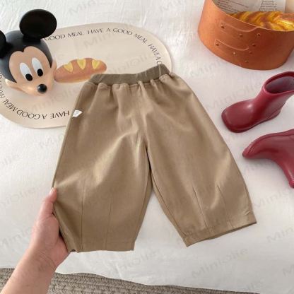 Baby Toddler Hem Solid Color Pants - Khaki - 3-5T - image 6