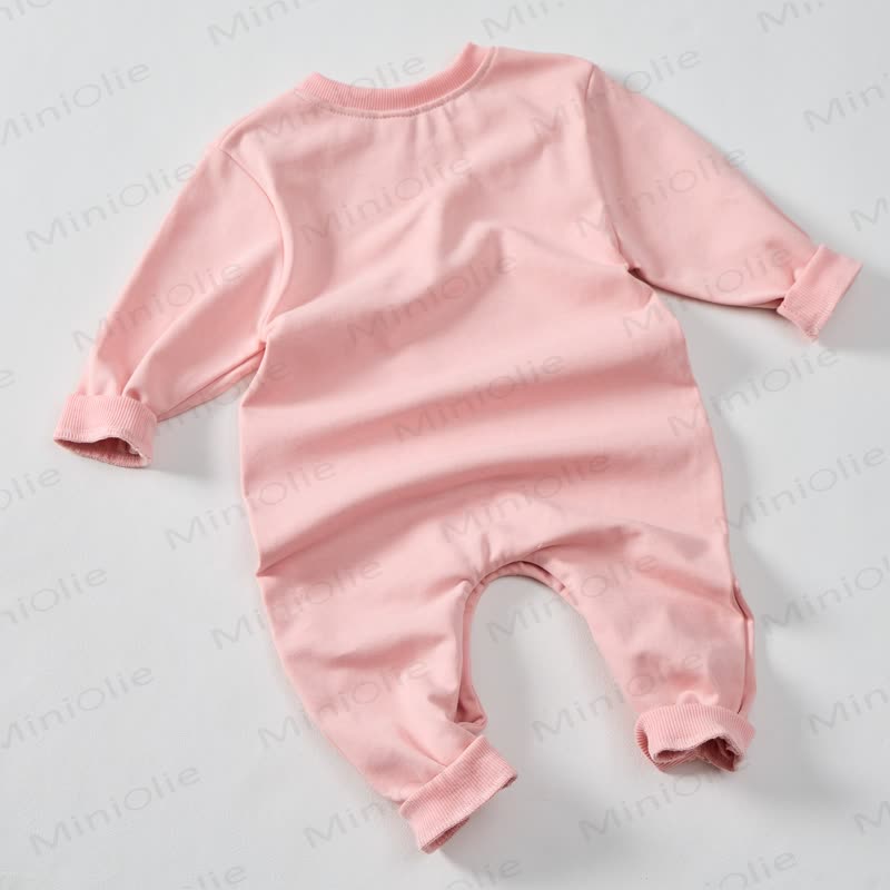 CUTEST CLOVER IN THE PATCH Baby Clover Smiley Pink Romper - image 2