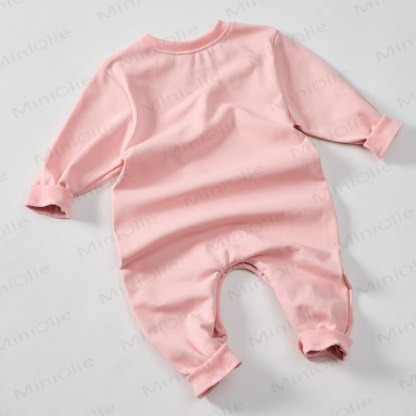 CUTEST CLOVER IN THE PATCH Baby Clover Smiley Pink Romper - image 2