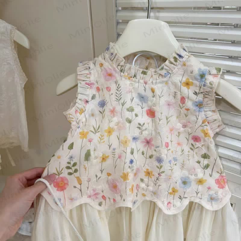 Baby Toddler Girl Sweet Flower Sleeveless Dress - image 2